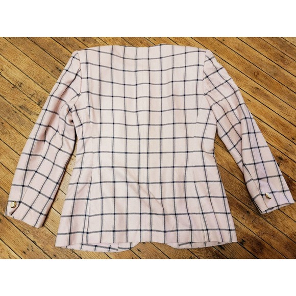 Vintage Pink Striped Statement Blazer size 6 - Picture 3 of 4